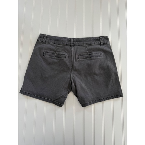 Maurices Womens 5/6 Gray Chino Shorts Mid Rise Cotton Stretch Casual - Picture 9 of 9
